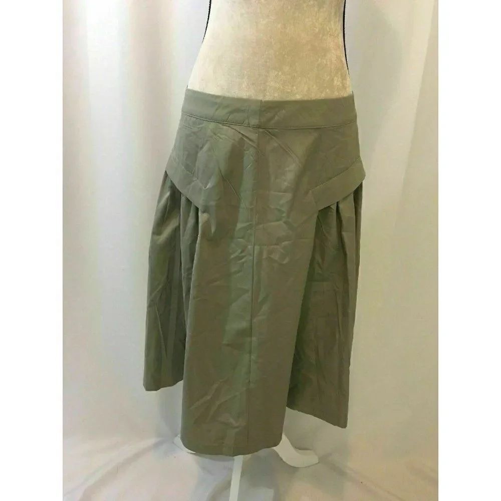 Blush Brand New Solid Moss Green fit flare skirt